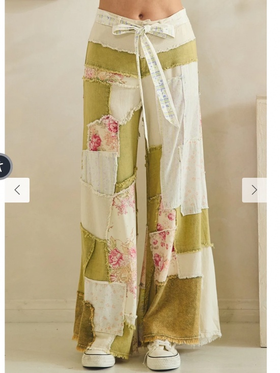 Blue Velvet Pants - ⭐️ OLI & HALI “ Watertown 3 “ OLI AND HALI WASHED FLORAL PATCHWORK PANTS 86A